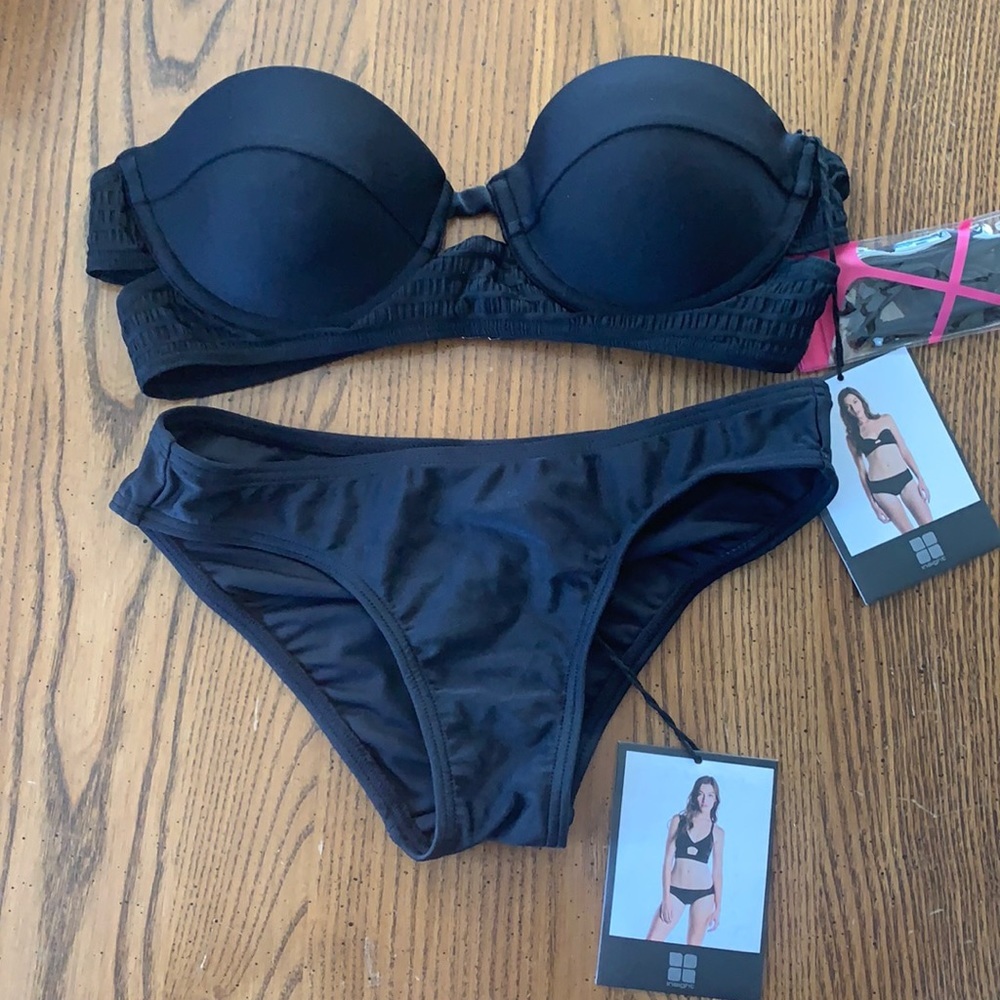 Revolve‎ Insight Bondage 2-Piece Bustier Bikini Set